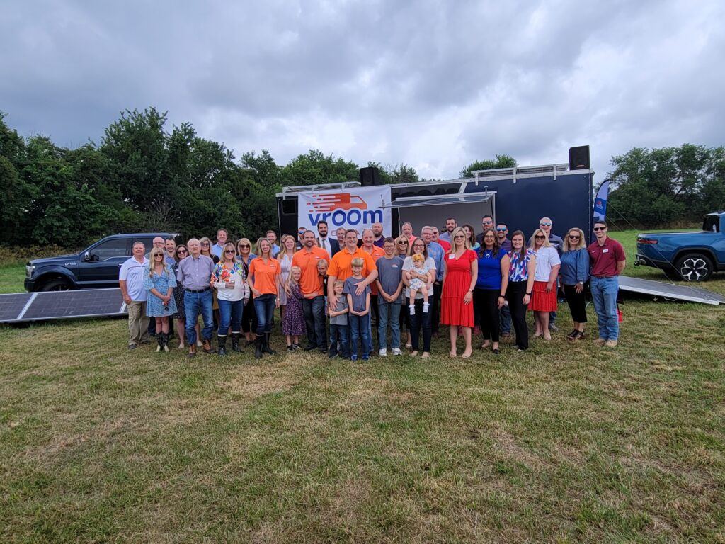 Group gathers at groundbreaking for Vroom Solar.