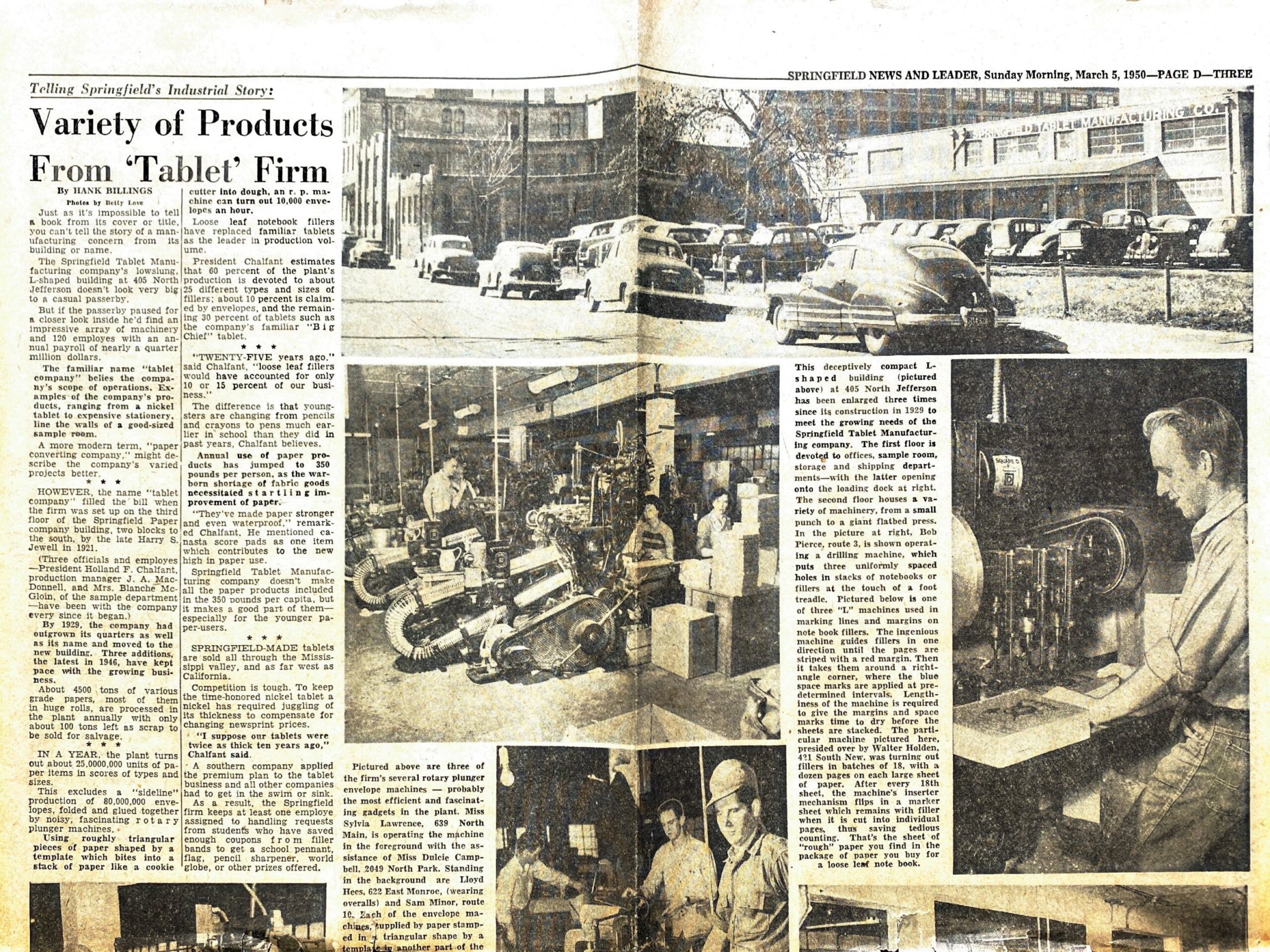 SPRINGFIELD NEWS LEADER, Sunday Morning, March 5, 1950