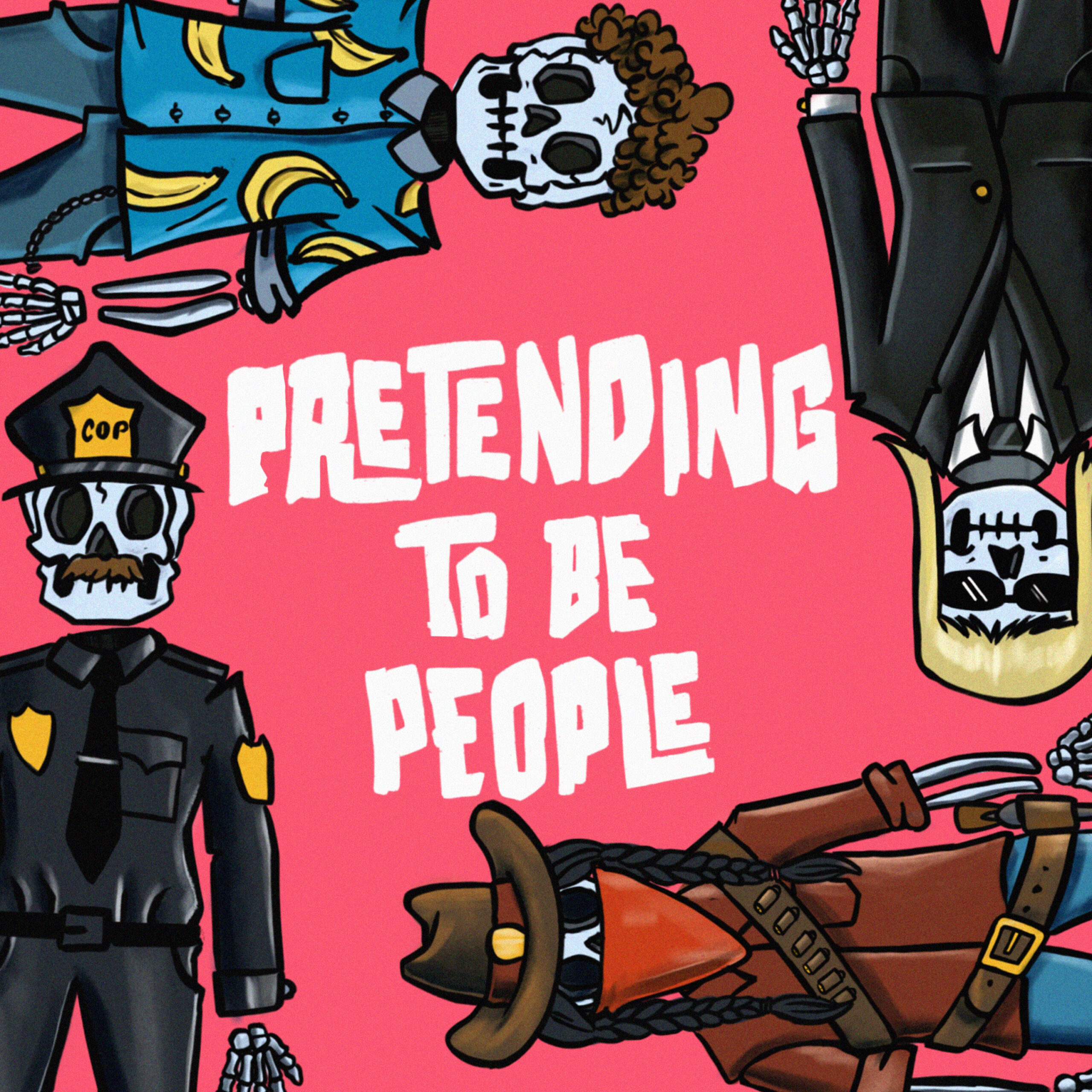 Pretending Productions logo.