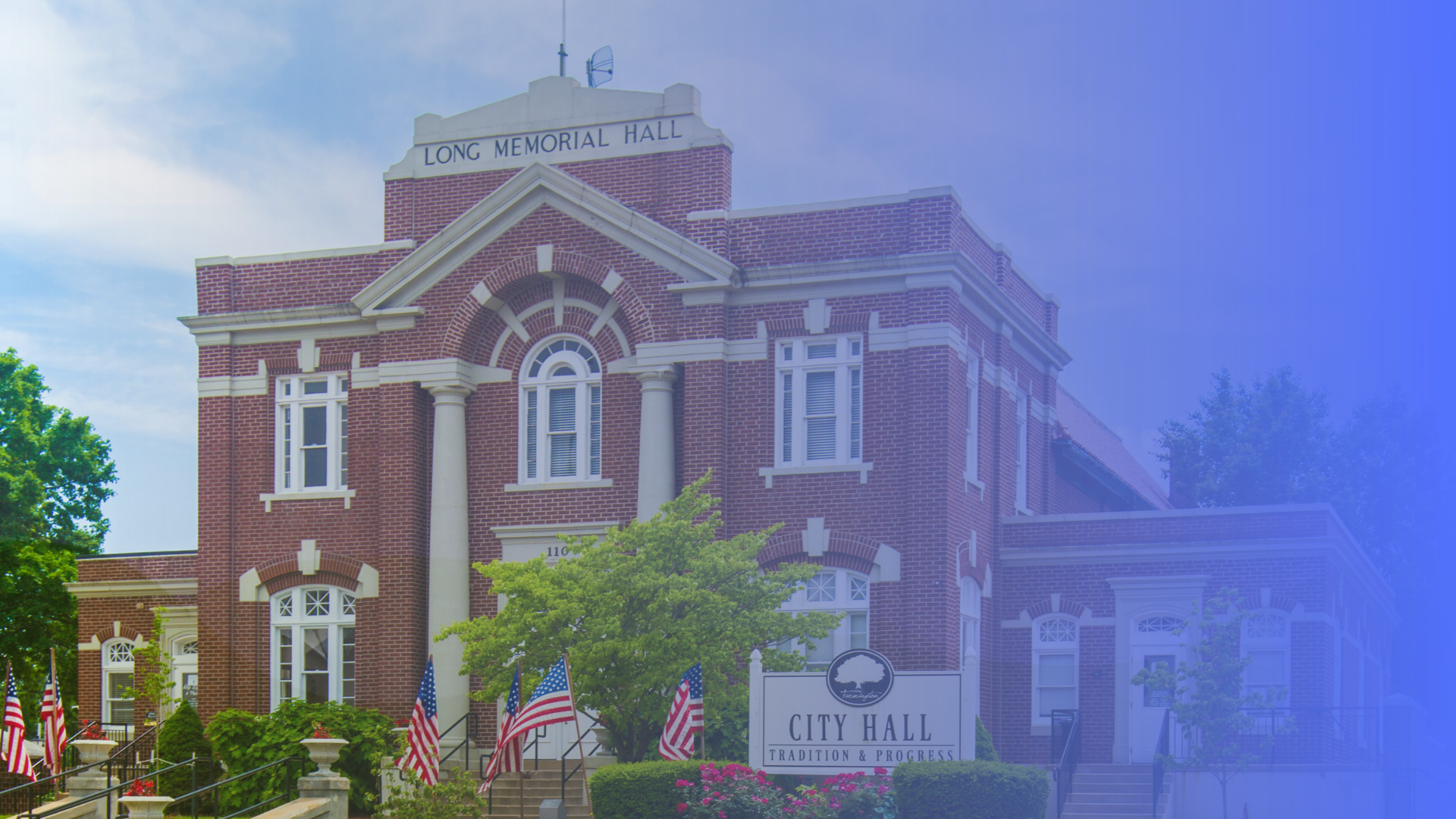 Picture of Long Memorial Hall, the City Hall building for Farmington, Missouri