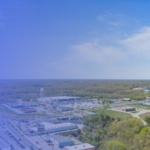 Aerial, scenic photo of Stone County, Missouri