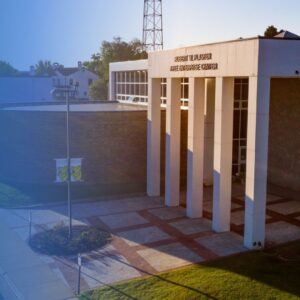 Robert W. Plaster School of Business Building on the Missouri Southern State University campus in Joplin, Missouri.