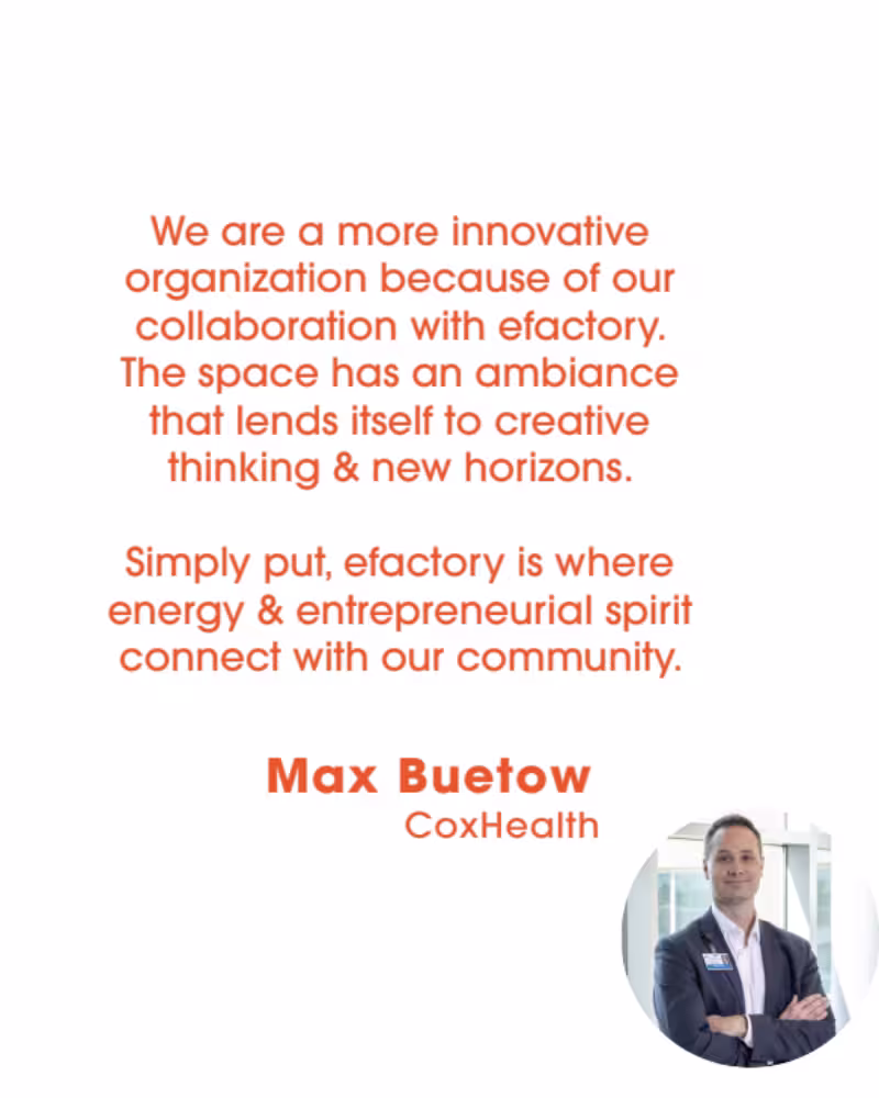 Max Buetow quote about partnership with efactory