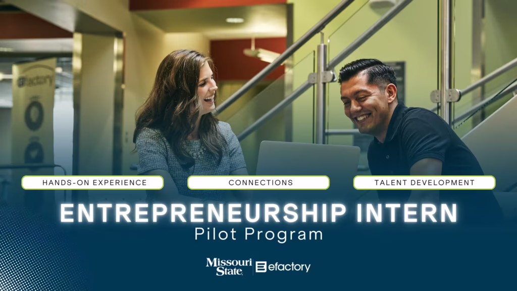 Entrepreneurship Intern Pilot Program image with two people talking