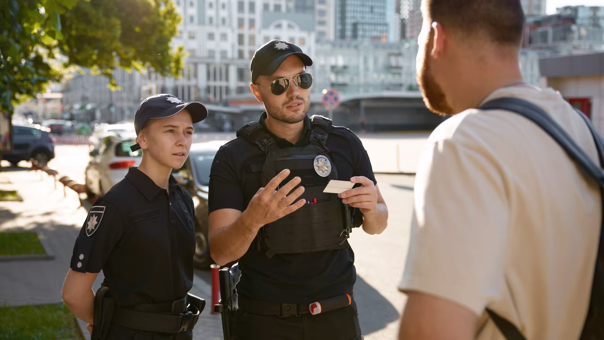 police question man