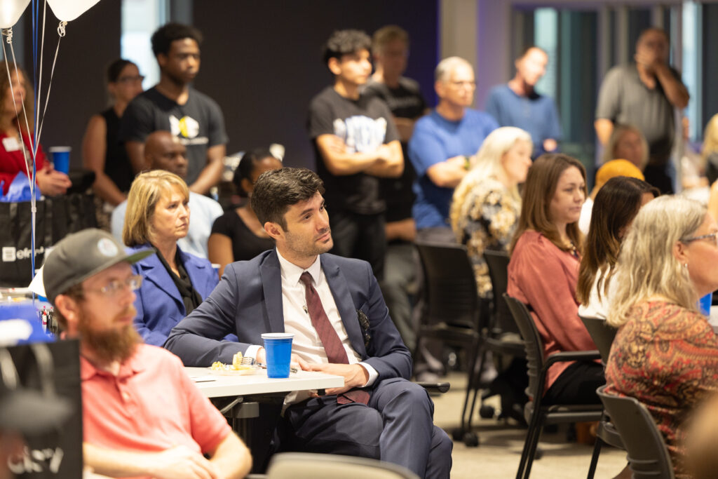 Group listens to presentation