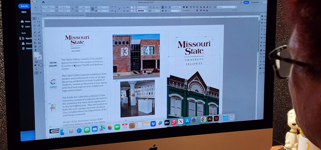 Tine Claussen (student) working on project for University Galleries
