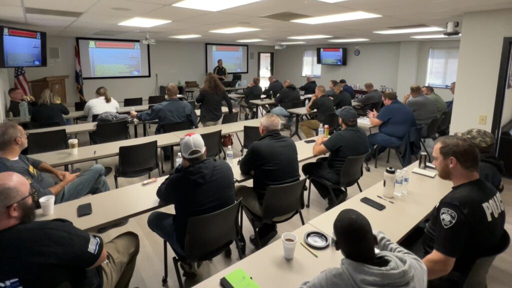 law enforcement in training room
