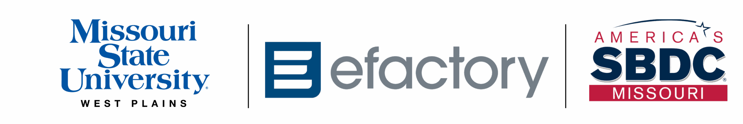 MSU-West Plains, efactory and sbdc logo