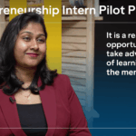 Woman with quote about Entrepreneurship Intern Pilot Program