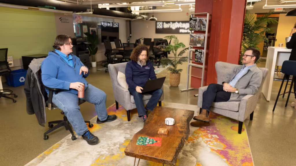 Group sitting in coworking