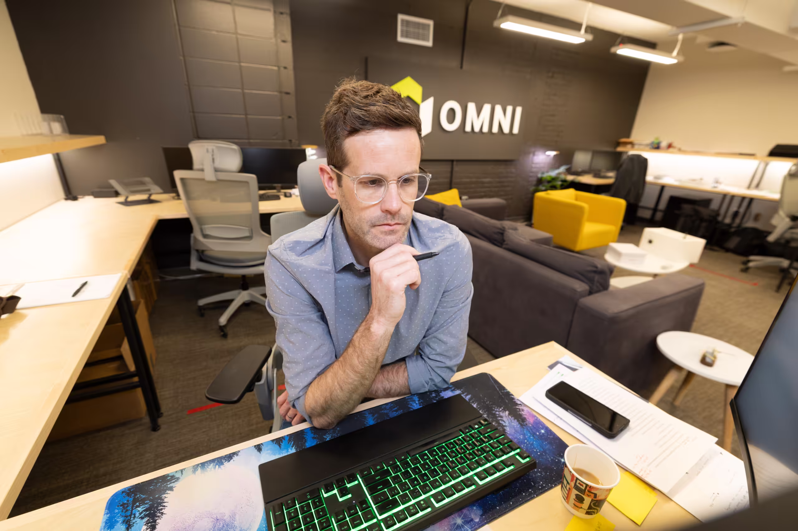 Man at desk