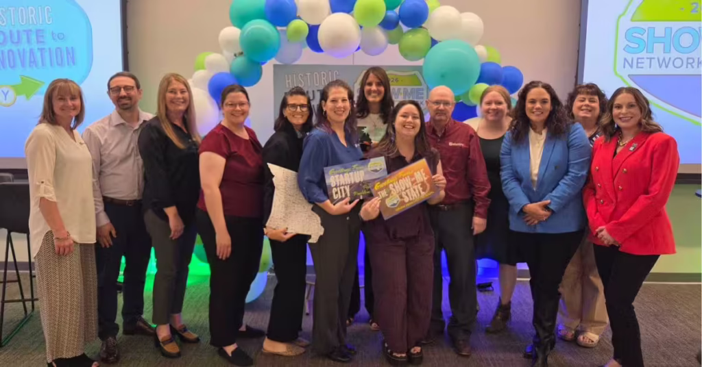 Team poses at Show-Me Network Kickoff
