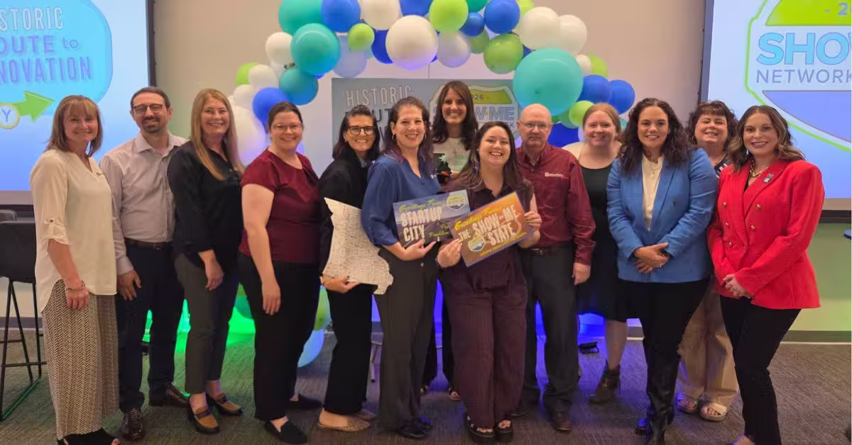 Team poses at Show-Me Network Kickoff