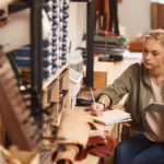 Woman in art studio