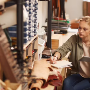 Woman in art studio