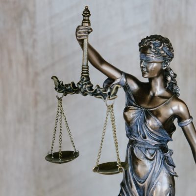 Lady Justice with her scales.